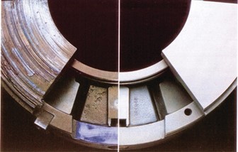 Before/After Thrust Bearing Re-Babbitting Service Before/After Thrust Bearing Re-Babbitting Service
